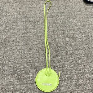 Jacquemus lime green coin bag purse. Originally priced at $200